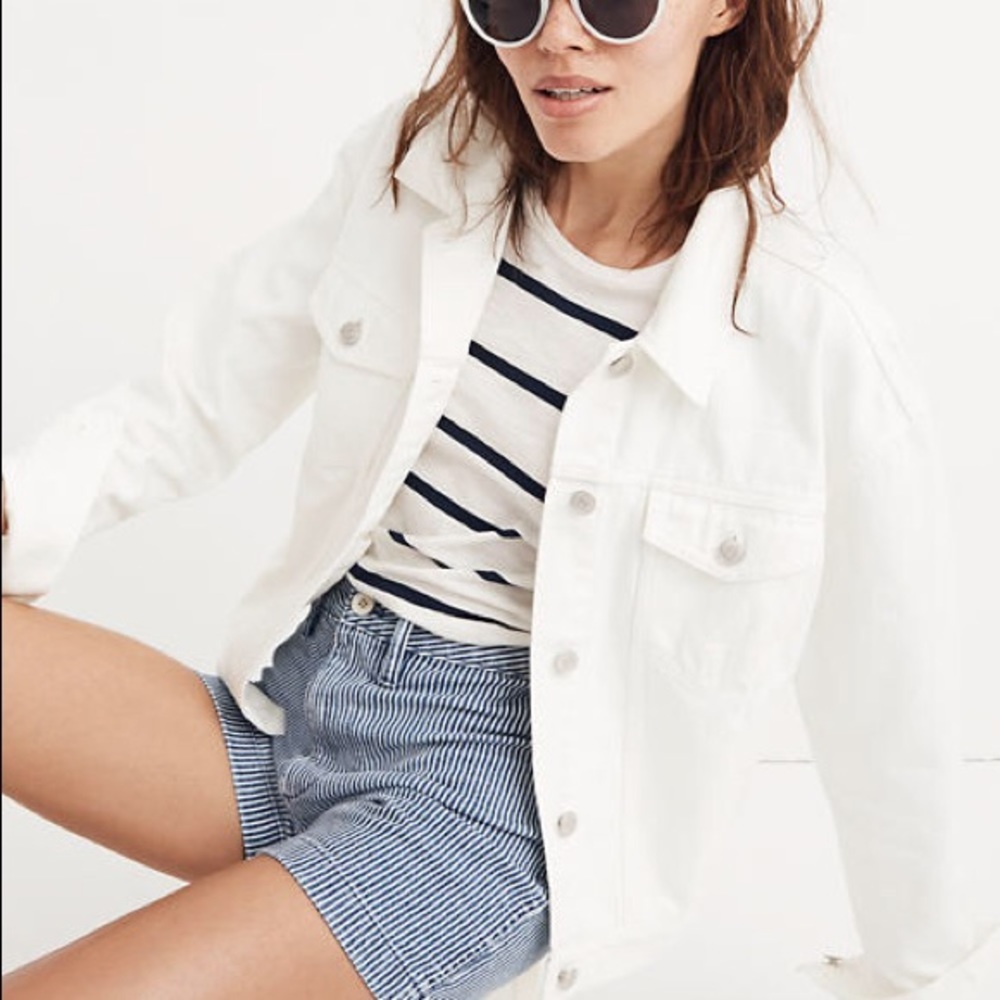 MADEWELL CALAVERA WHITE JEAN JACKET